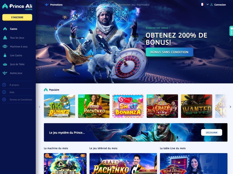 Découvrez les Jouets de Prince Ali dans le Casino en Ligne Français à France